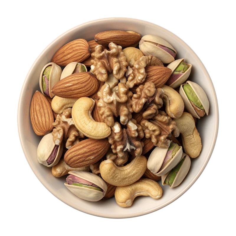 Assorted Mixed Nuts in a Bowl — Food transparent PNG image, almonds