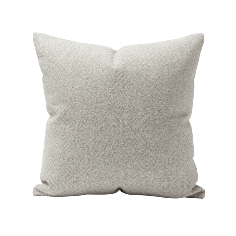 Beige Decorative Throw Pillow with Geometric Pattern — Other transparent PNG image, beige