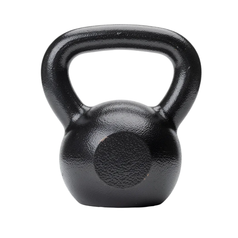Black Cast Iron Kettlebell for Strength Training — Sports transparent PNG image, exercise