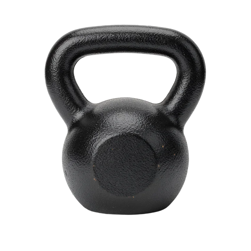 Black Cast Iron Kettlebell for Strength Training — Sports transparent PNG image, exercise