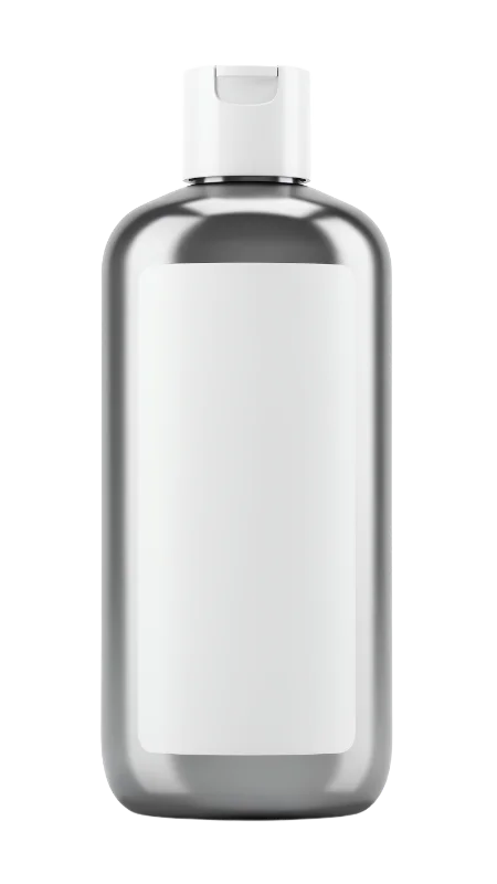 Blank Silver Cosmetic Bottle with White Cap — Other transparent PNG image, bottle