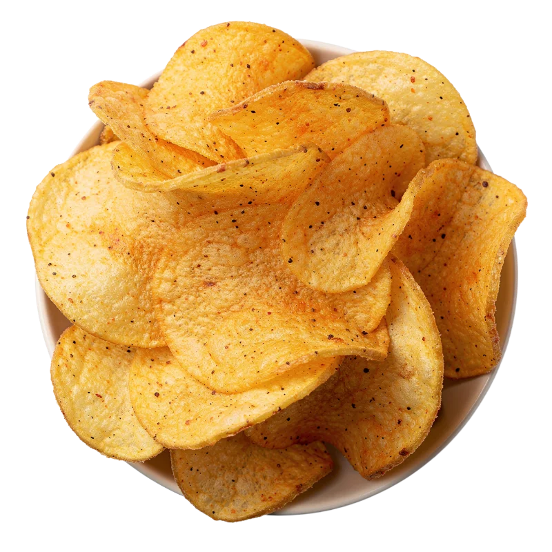 Bowl of Crispy Seasoned Potato Chips — Food transparent PNG image, appetizer