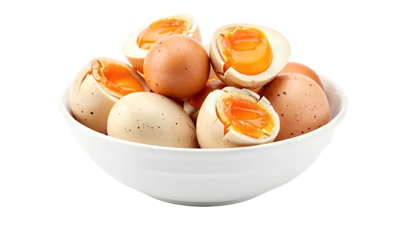 Bowl of Soft Boiled Marinated Eggs — Food transparent PNG image, boiled