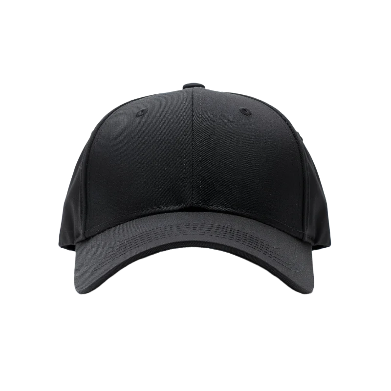 Classic Black Baseball Cap — Lifestyle transparent PNG image, apparel