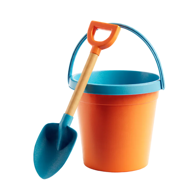 Colorful Plastic Beach Bucket and Shovel Toy Set — Hobbies and Leisure transparent PNG image, beach