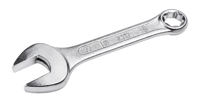 Combination Wrench Tool for Mechanical Repairs — Industry transparent PNG image, chrome