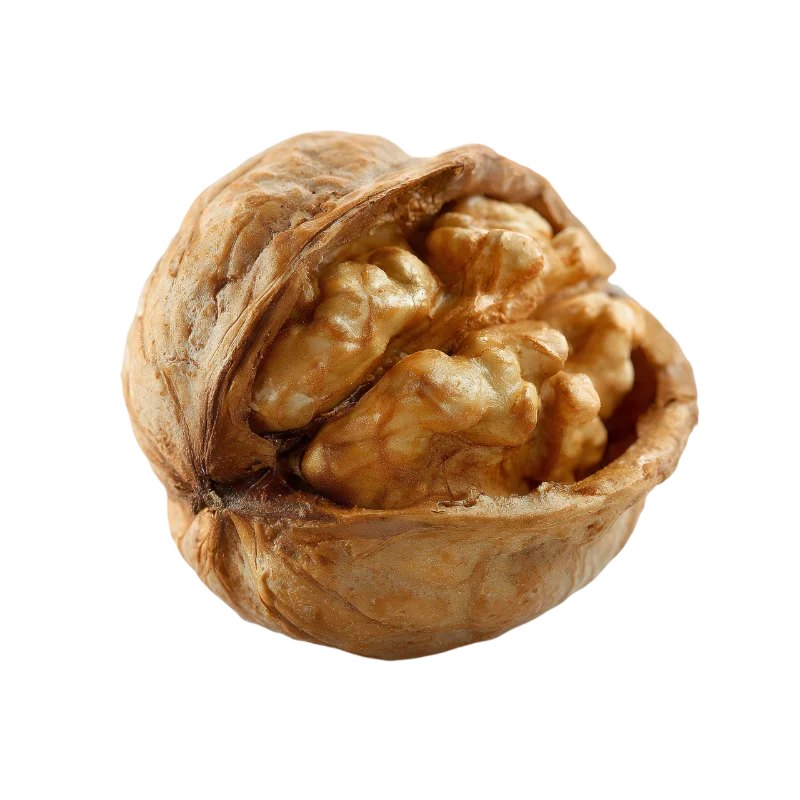 Cracked Walnut with Visible Kernel — Food transparent PNG image, cracked
