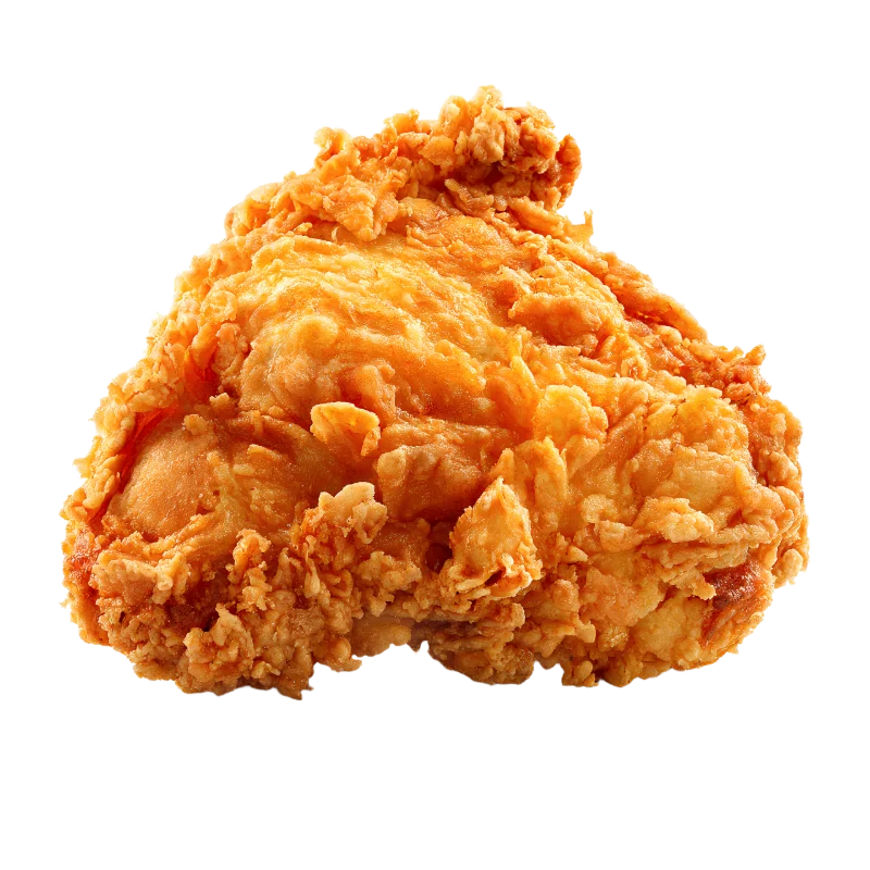 Crispy Golden Fried Chicken Piece — Food transparent PNG image, breaded