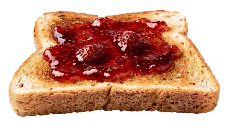 Crispy Toast with Strawberry Jam — Food transparent PNG image, bread