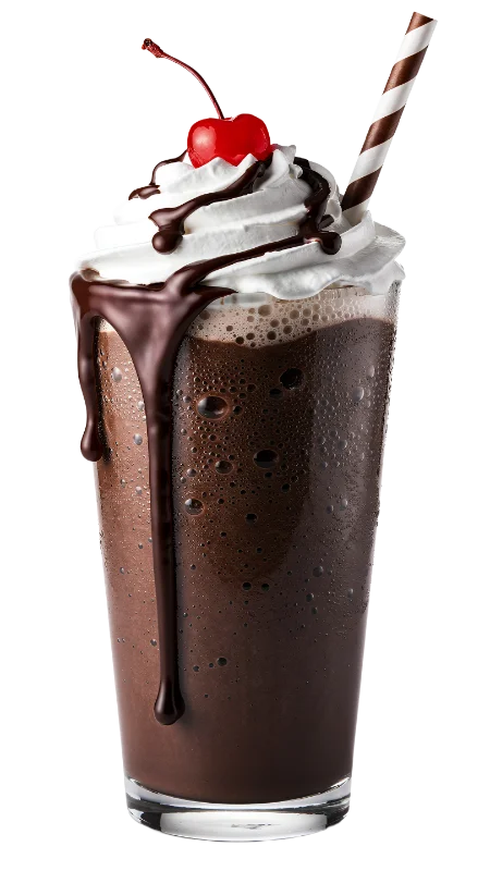 Delicious Chocolate Milkshake with Whipped Cream and Cherry — Drinks transparent PNG image, beverage