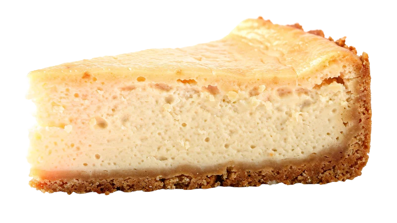 Delicious Slice of Creamy New York Cheesecake — Food transparent PNG image, bakery