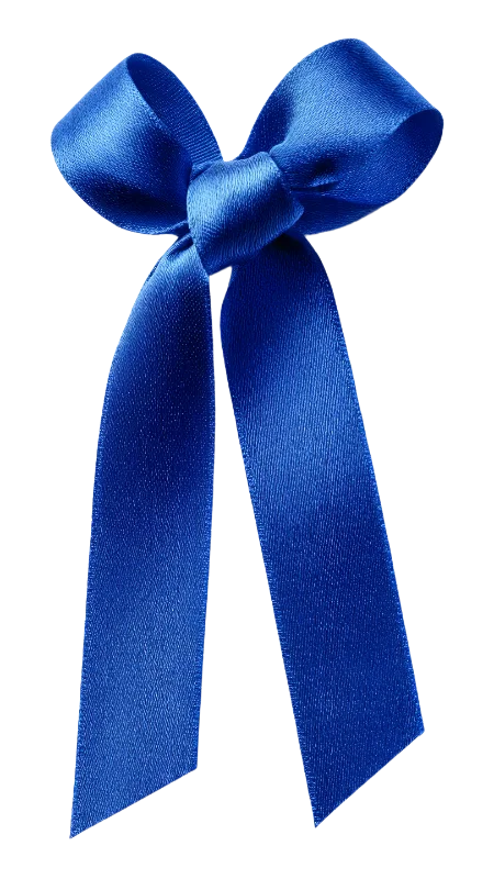 Elegant Royal Blue Satin Ribbon Bow — Graphic Resources transparent PNG image, blue