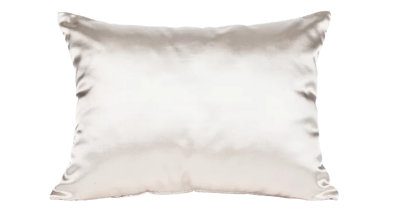Elegant White Silk Bed Pillow — Lifestyle transparent PNG image, bedding