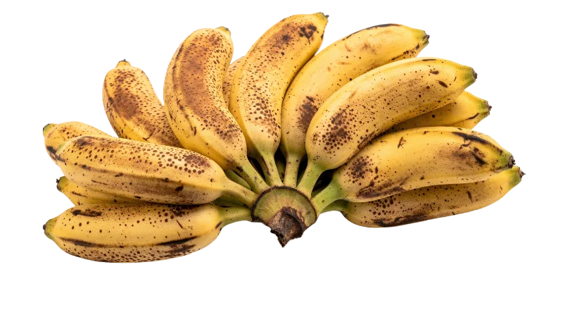 Fresh Bunch of Ripe Spotted Bananas — Food transparent PNG image, banana