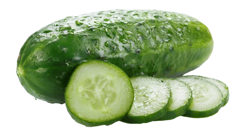 Fresh Green Cucumber with Slices — Food transparent PNG image, cucumber