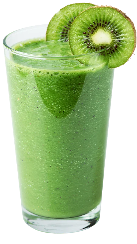Fresh Green Kiwi Smoothie in a Glass — Drinks transparent PNG image, beverage