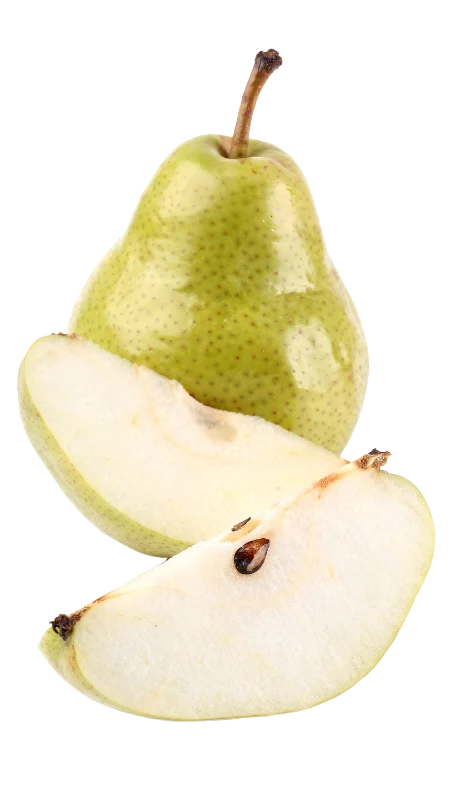Fresh Green Pear with Slices — Food transparent PNG image, food