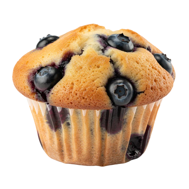 Fresh Homemade Blueberry Muffin — Food transparent PNG image, baked