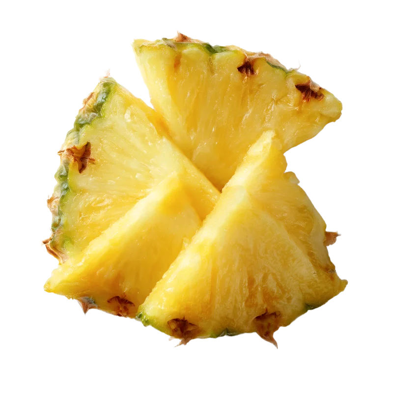 Fresh Pineapple Slices and Chunks — Food transparent PNG image, food