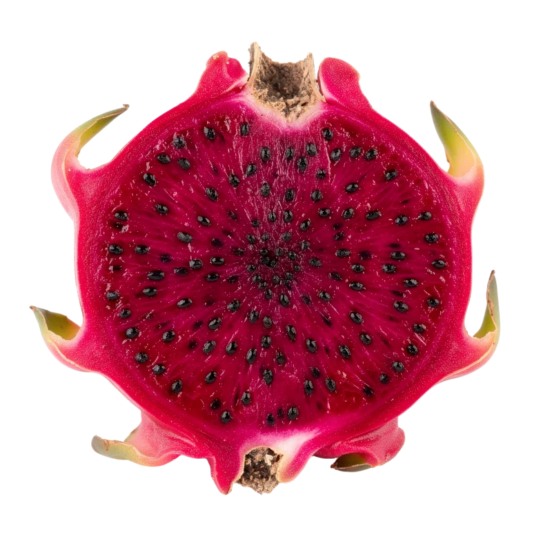 Fresh Red Dragon Fruit Half — Food transparent PNG image, dragonfruit