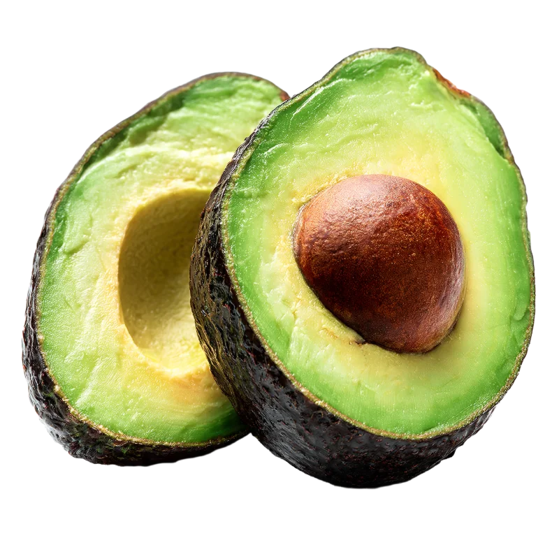 Fresh Ripe Avocado Halves with Pit — Food transparent PNG image, avocado