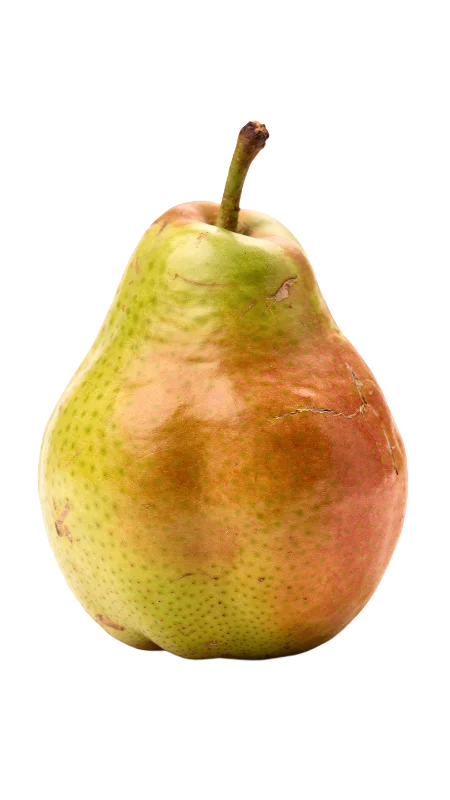 Fresh Ripe Pear with Green and Red Skin — Food transparent PNG image, food