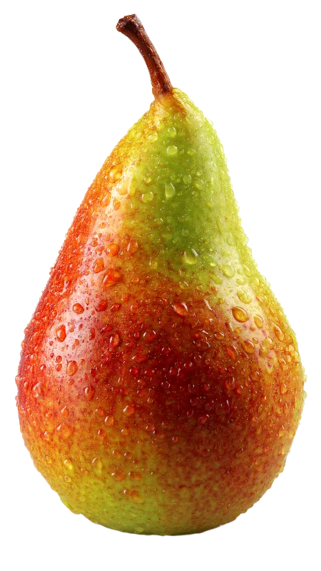 Fresh Ripe Pear with Water Droplets — Food transparent PNG image, droplets