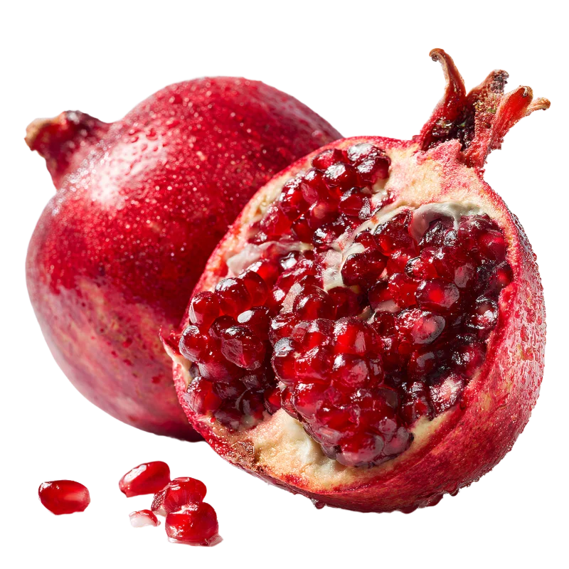 Fresh Ripe Pomegranate Fruits with Juicy Seeds — Food transparent PNG image, fresh