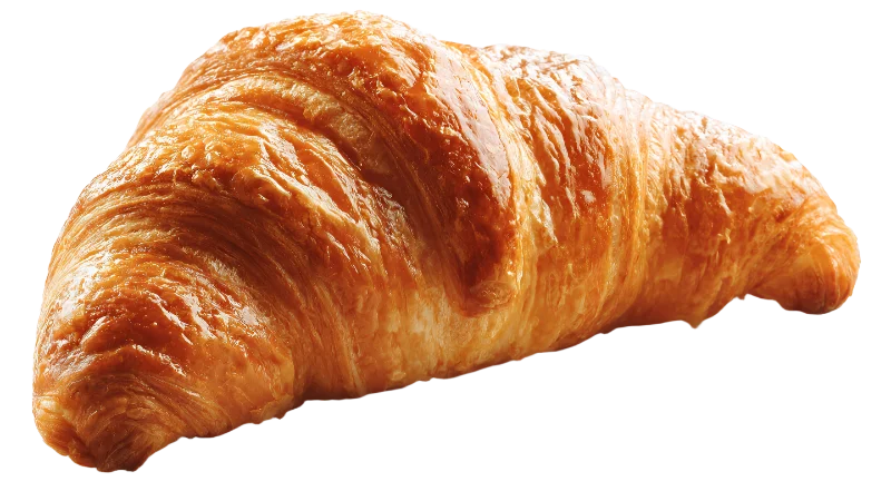 Freshly Baked Golden Brown Butter Croissant — Food transparent PNG image, bakery