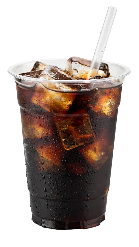 Iced Coffee in a Plastic Cup with Straw — Drinks transparent PNG image, beverage