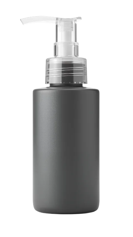 Matte Black Cosmetic Pump Bottle for Skincare — Graphic Resources transparent PNG image, black