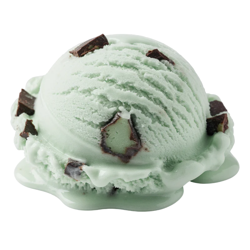 Mint Chocolate Chip Ice Cream Scoop — Food transparent PNG image, chocolate