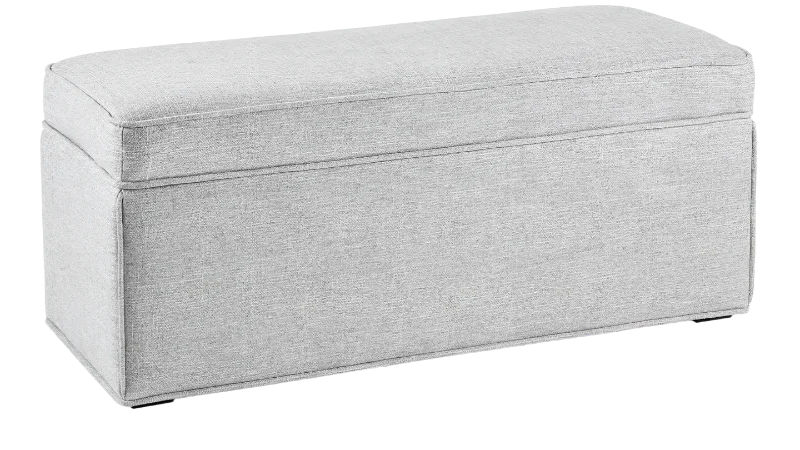 Modern Light Gray Upholstered Storage Bench — Other transparent PNG image, bench