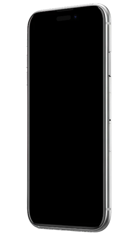 Modern Silver Smartphone with Black Screen — Technology transparent PNG image, communication