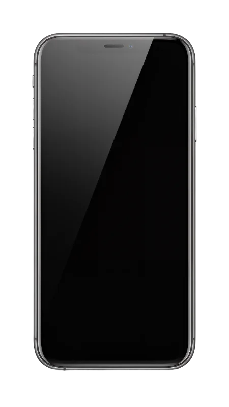 Modern Smartphone with Blank Black Screen — Technology transparent PNG image, cellular