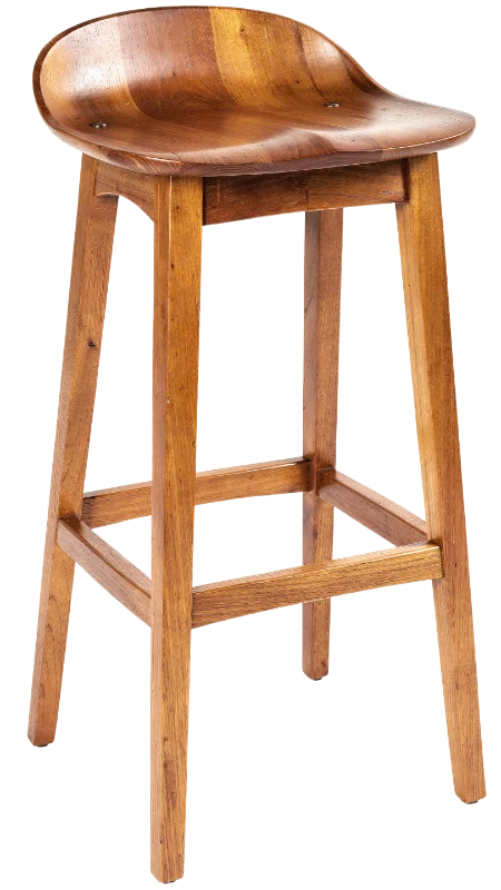 Modern Wooden Bar Stool with Tractor Seat Design — Other transparent PNG image, bar