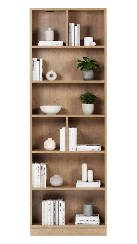 Modern Wooden Bookshelf with Decorative Objects — Other transparent PNG image, books