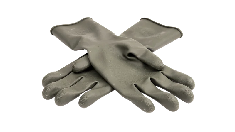Pair of Heavy Duty Rubber Cleaning Gloves — Industry transparent PNG image, cleaning