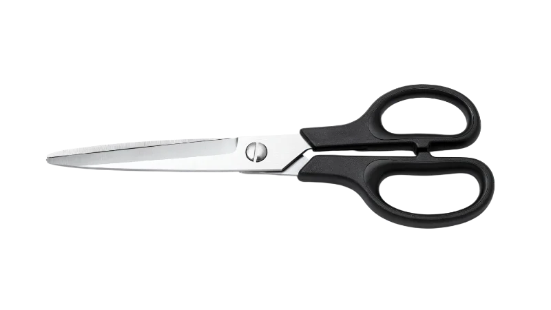 Professional Stainless Steel Scissors with Black Handles — Other transparent PNG image, craft