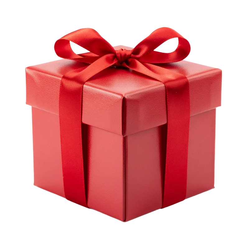 Red Gift Box with Satin Ribbon Bow — Other transparent PNG image, bow
