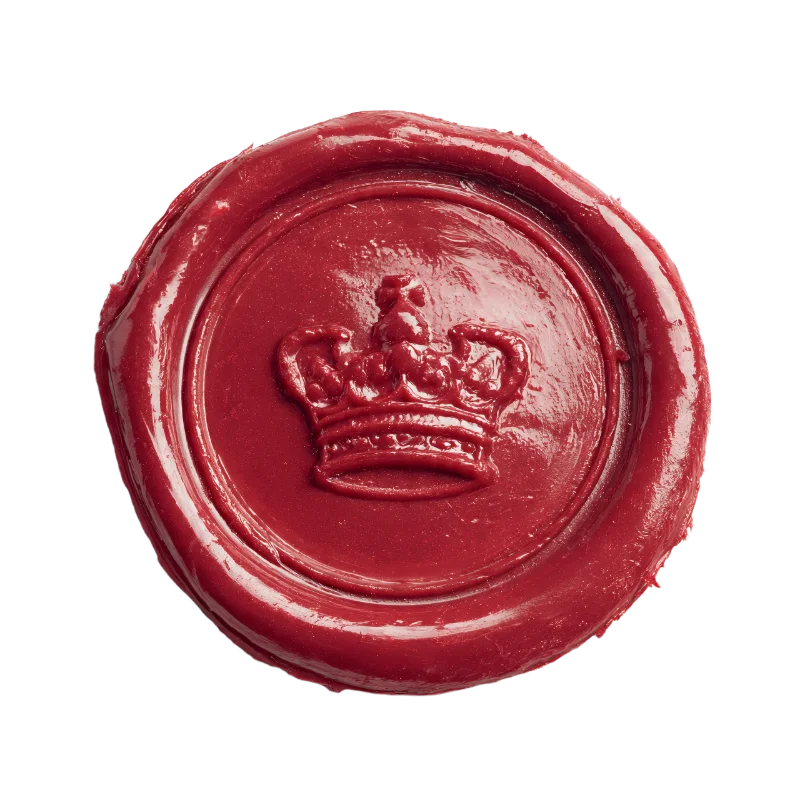 Red Wax Seal with Royal Crown Emblem — Other transparent PNG image, crown