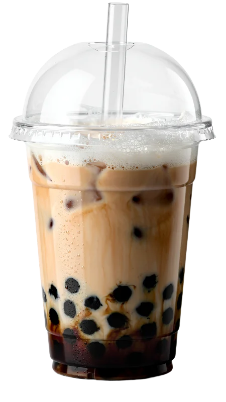 Refreshing Brown Sugar Milk Tea with Tapioca Pearls — Drinks transparent PNG image, beverage
