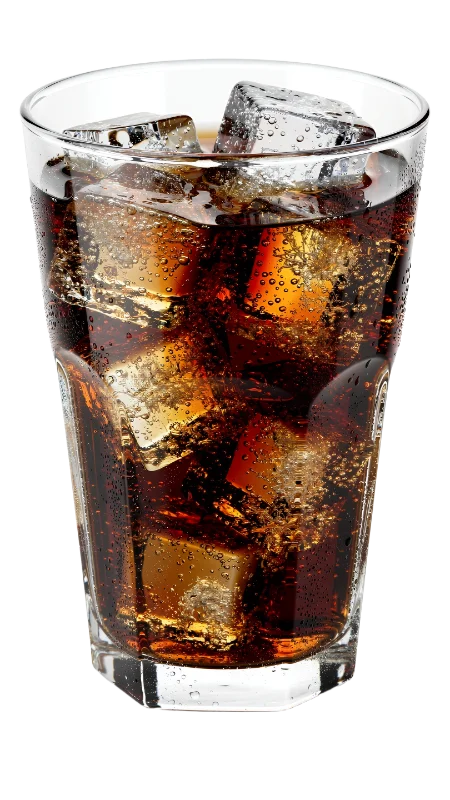 Refreshing Glass of Cola with Ice Cubes — Drinks transparent PNG image, beverage