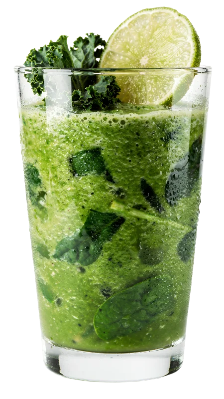 Refreshing Green Vegetable Smoothie with Lime — Drinks transparent PNG image, beverage