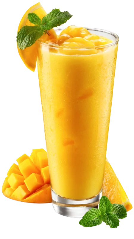 Refreshing Mango Smoothie in a Tall Glass — Drinks transparent PNG image, beverage