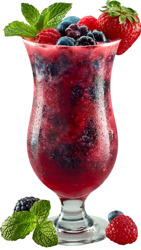 Refreshing Mixed Berry Smoothie in Glass — Drinks transparent PNG image, berry