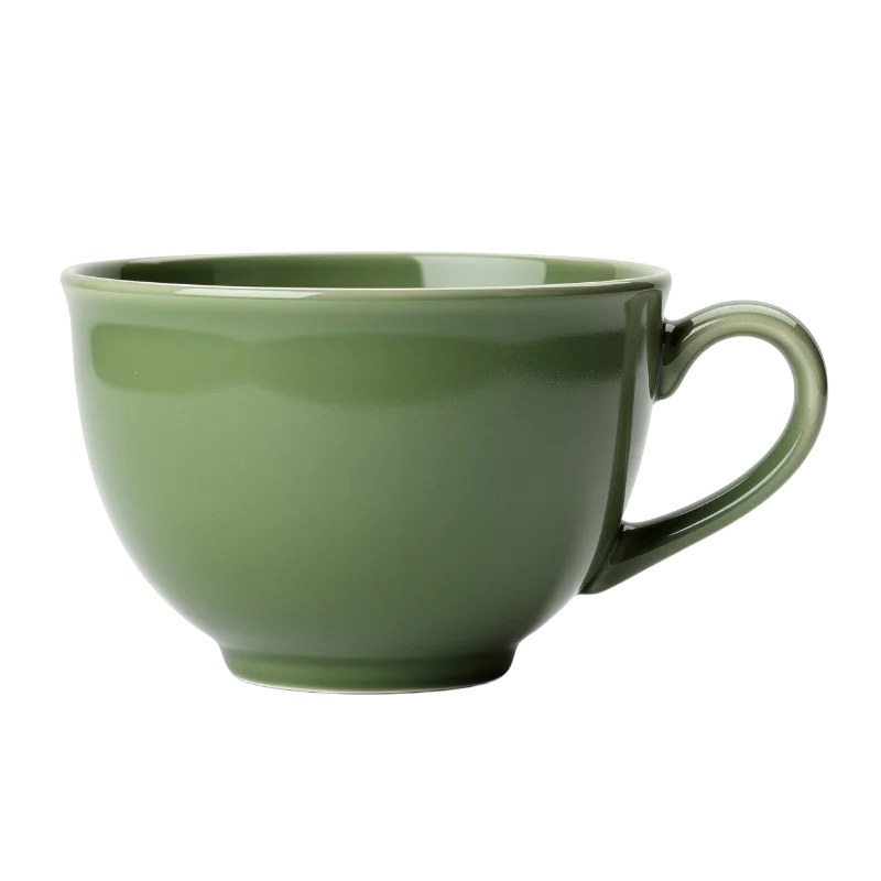 Sage Green Ceramic Tea Cup — Drinks transparent PNG image, beverage