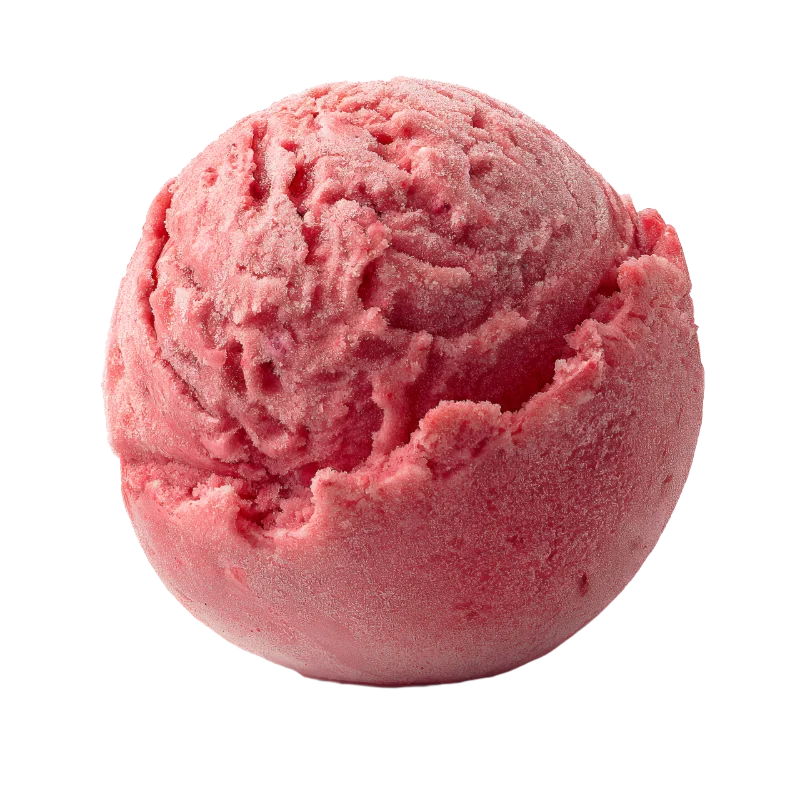 Single Scoop of Strawberry Ice Cream — Food transparent PNG image, creamy