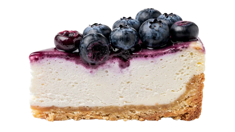 Slice of Blueberry Cheesecake with Fresh Berries — Food transparent PNG image, blueberry