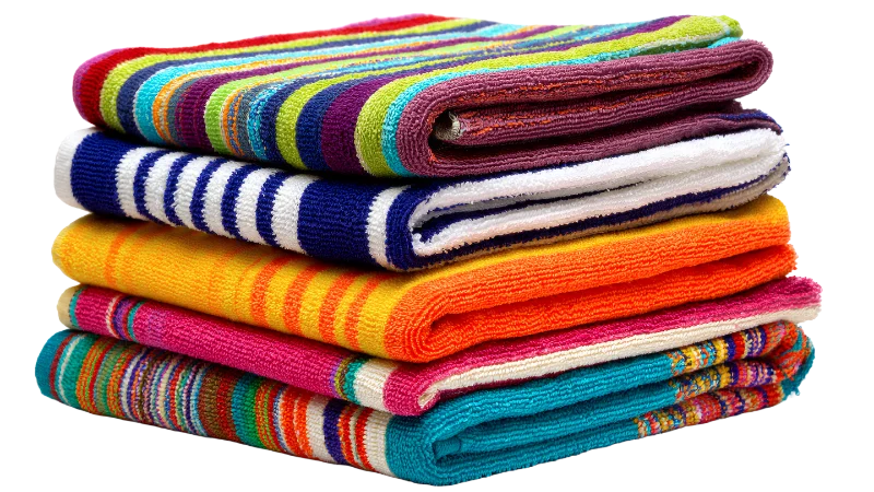 Stack of Colorful Folded Bath Towels — Other transparent PNG image, bathroom